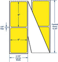 Yellow Thermal Transfer Fanfold Labels J522899