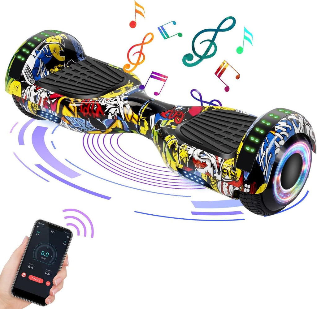 6.5inch Self Balancing Hoverboard with Bluetooth Speaker LED Lights U211056
