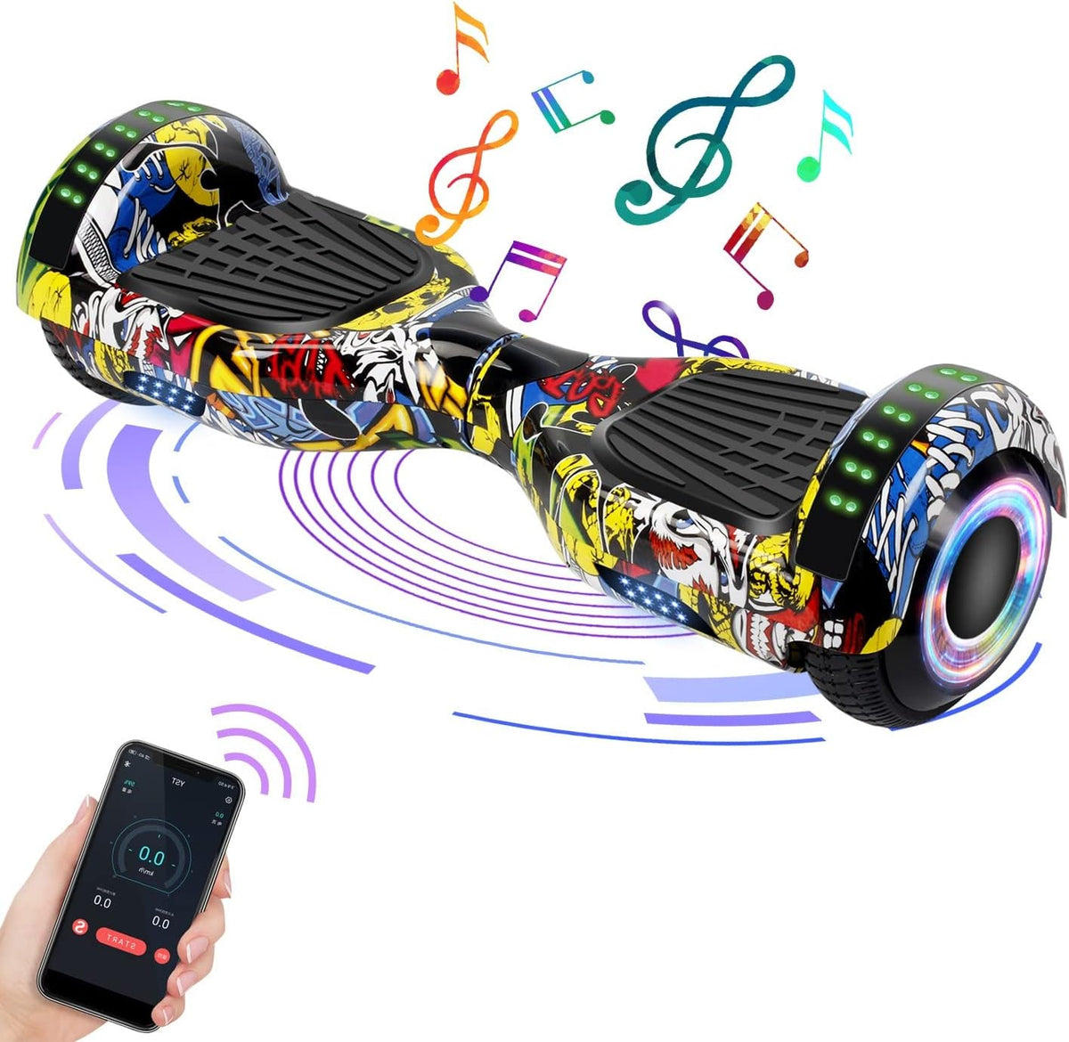 6.5inch Self Balancing Hoverboard with Bluetooth Speaker LED Lights U211056