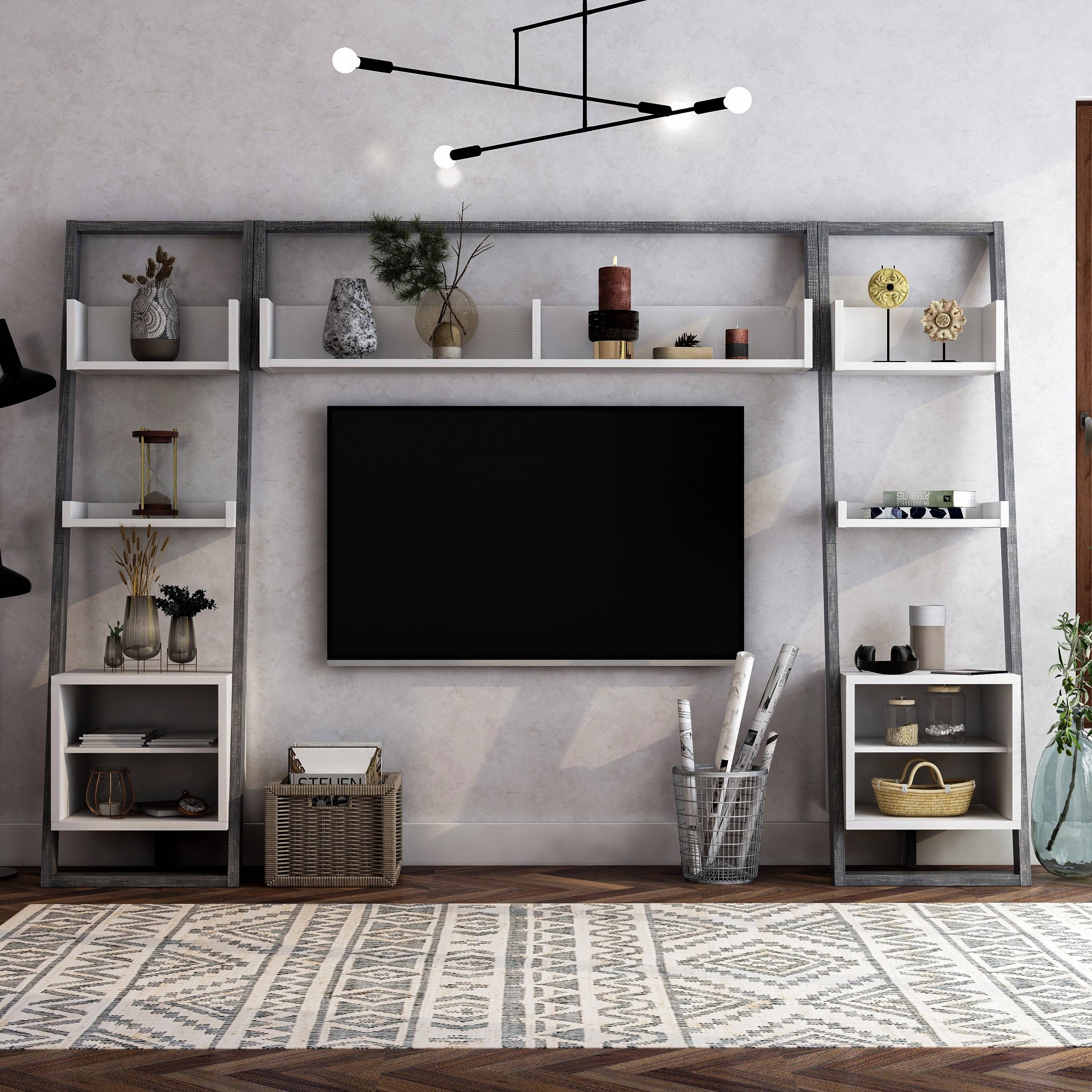 Natural White Entertainment Center T290856
