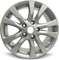 16 inch 5 Lug Silver Aluminum Wheel T5302