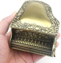 Embossed Metal Music Box Wind Up Movement Music Box, Pack of 2 B3021