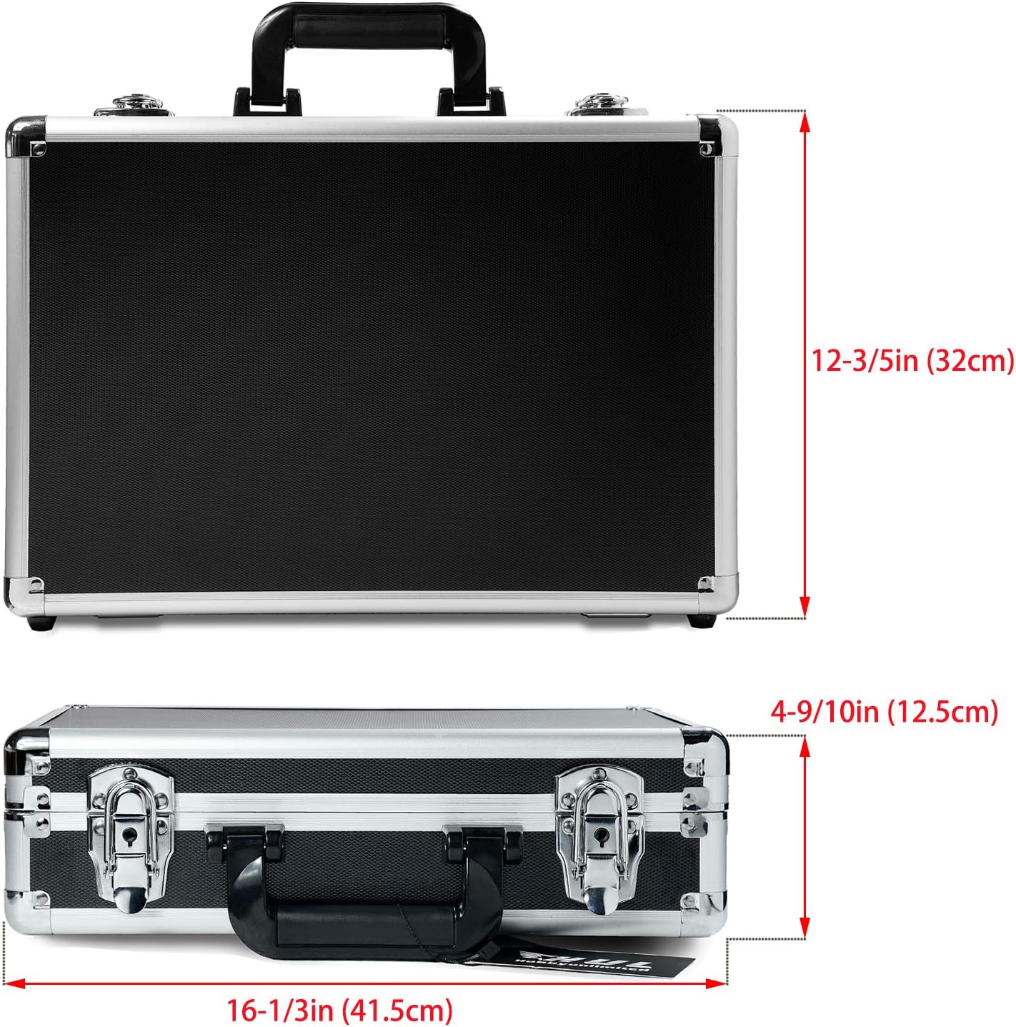 18in Two-Tone Aluminum Case with Pluck Foam Interior, Pack of 2 D927881