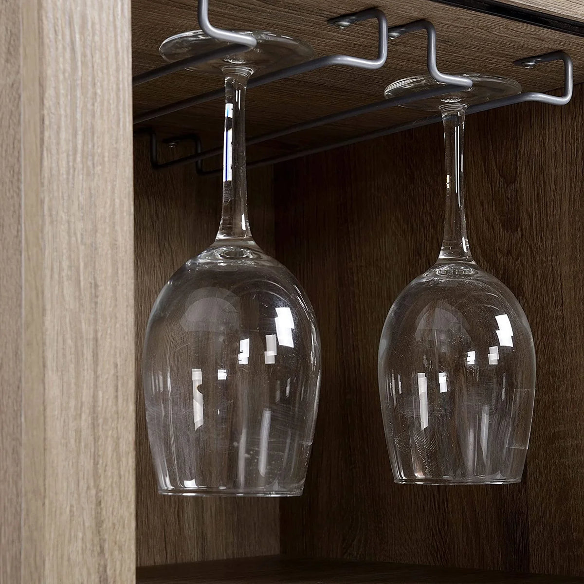 Wine Cabinet with 6-Bottle Wine Rack and Stemware Racks T387