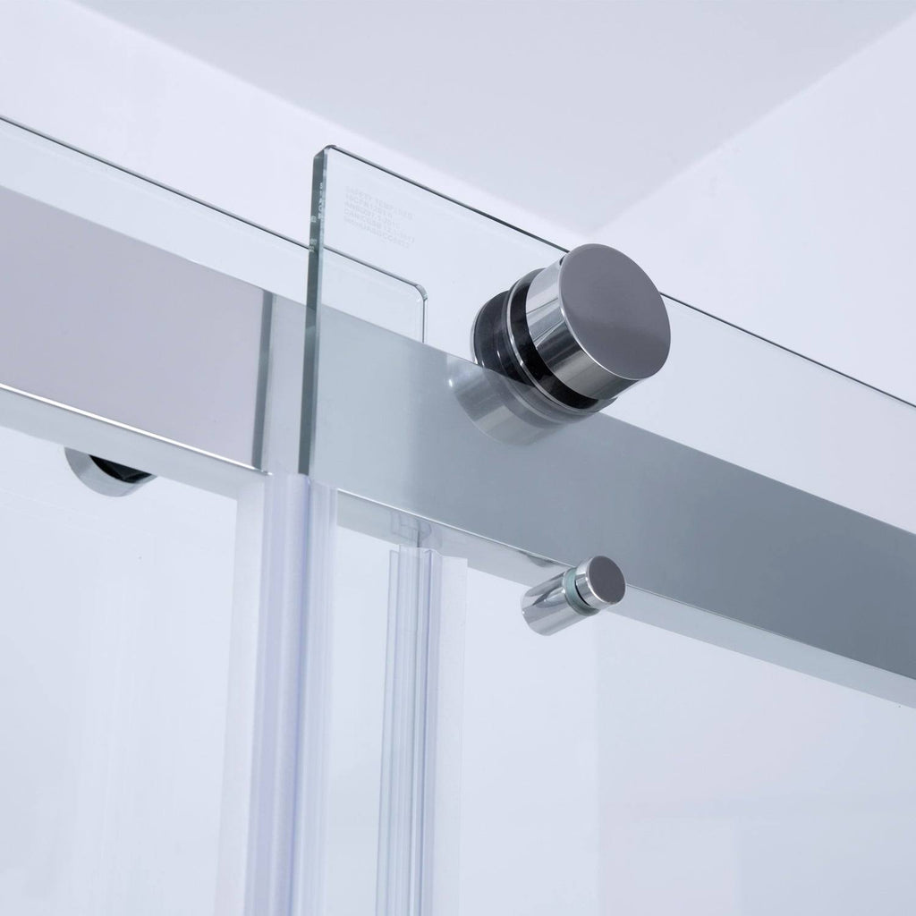 Chrome Double Sliding Frameless Shower Door U4556