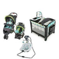Baby Trend Blue Combo Playard Travel System Stroller with Car Seat Swing Chair Bag Baby Set B508
