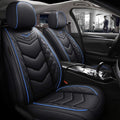 Black PU Leather Car Seat Cover 5-Seater J95968