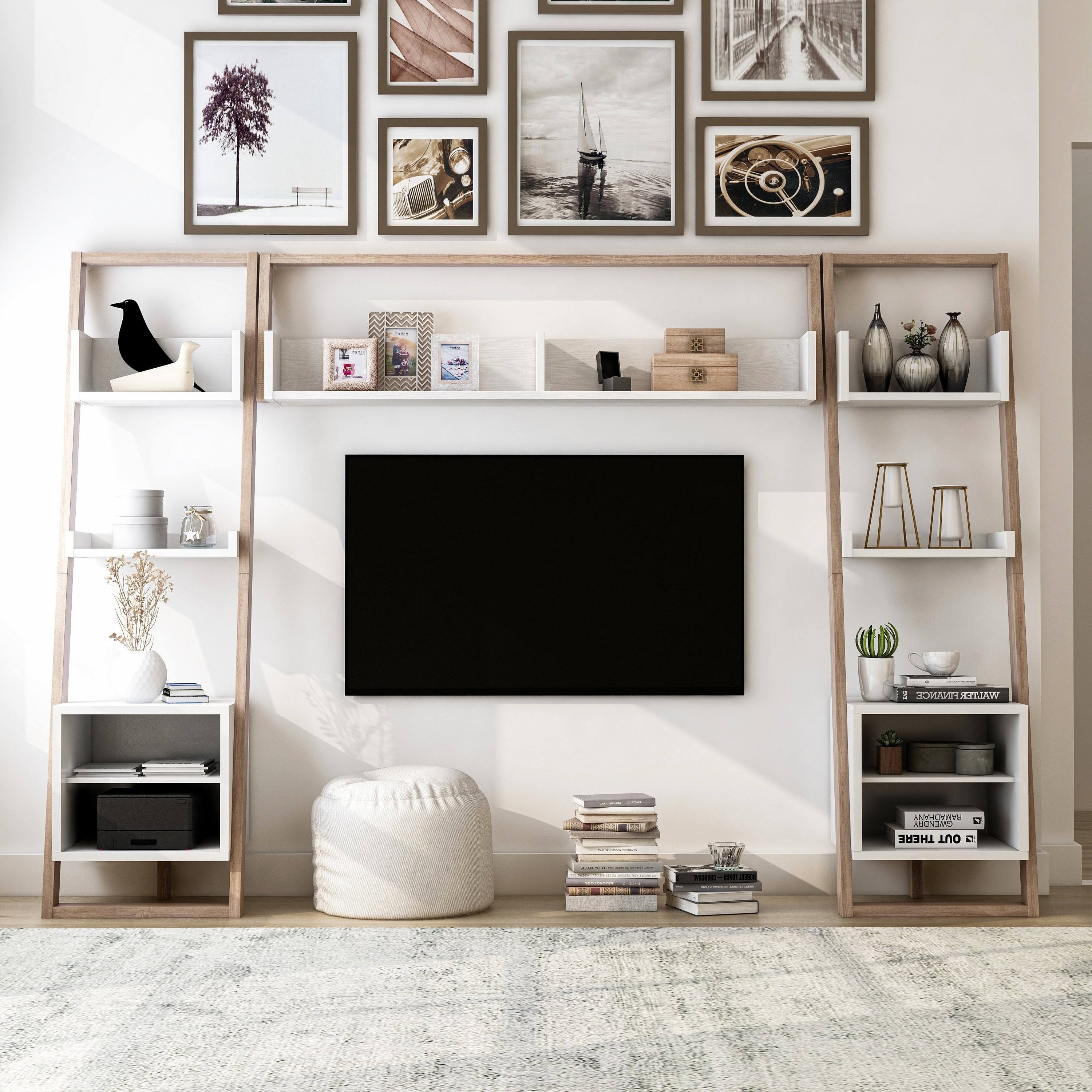 Natural White Entertainment Center T290856