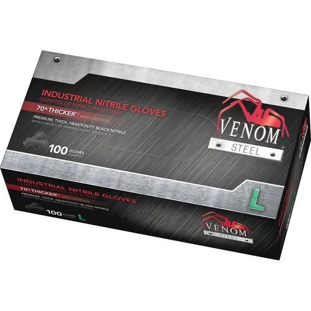 Black Nitrile Gloves, Large, 100 Count P189146