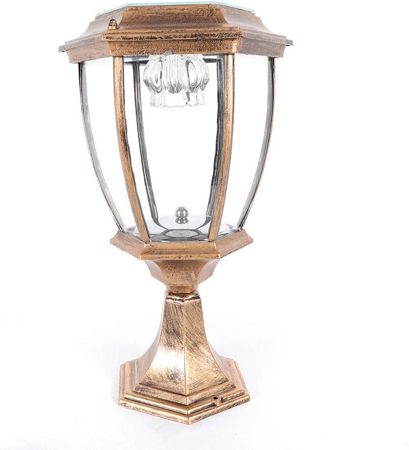 2 Pack Large Aluminum Solar Lamps Bronze Waterproof LED Landscape Light L785