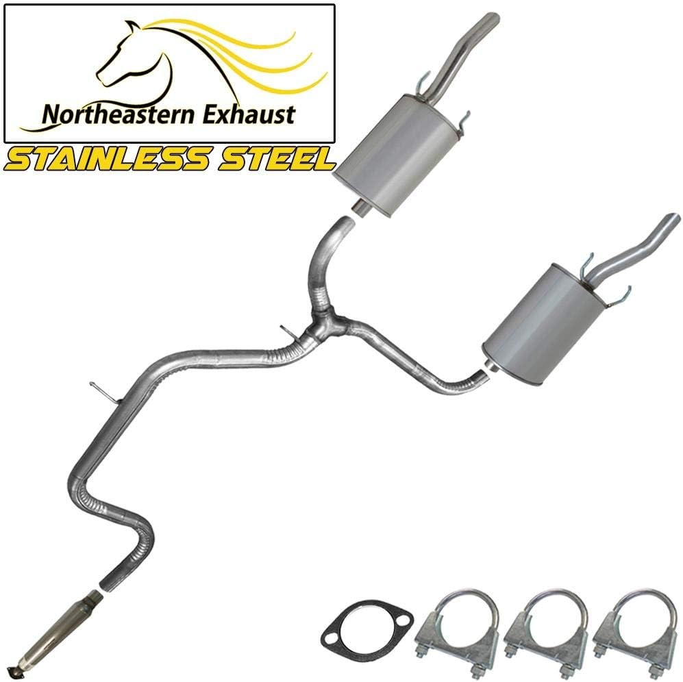 Stainless Steel Resonator Muffler Pipe Exhaust System Kit Z71355