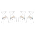 White Dining Side Chair Set of 4 J95401