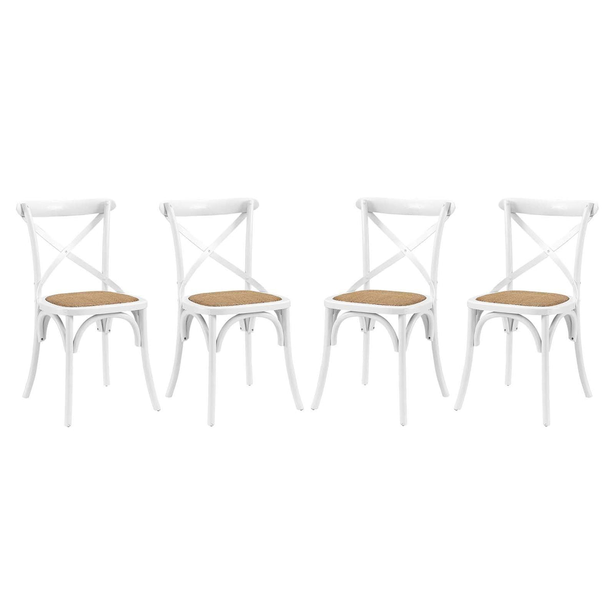 White Dining Side Chair Set of 4 J95401