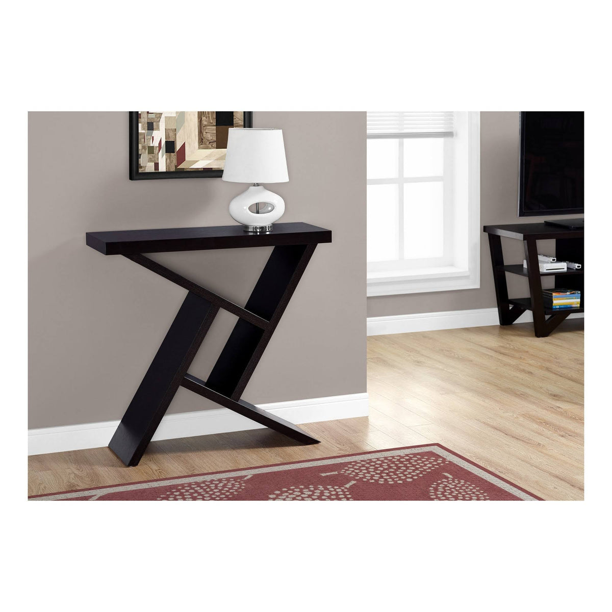 Cappuccino Hall Console Accent Table V38772