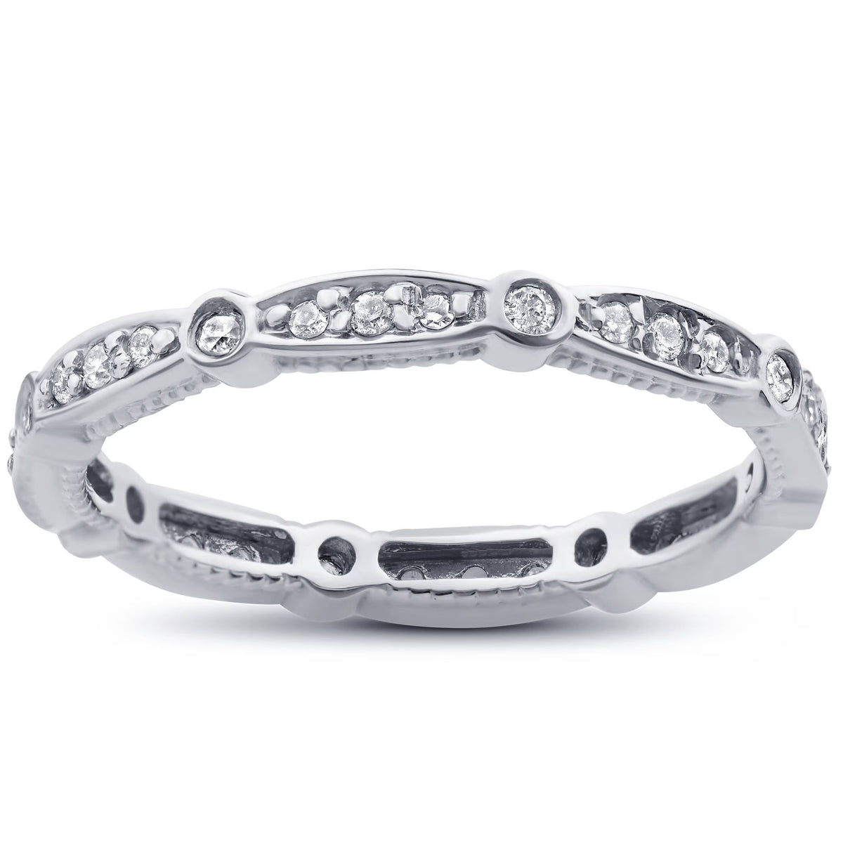 14K White Gold Diamond Eternity Ring G18000