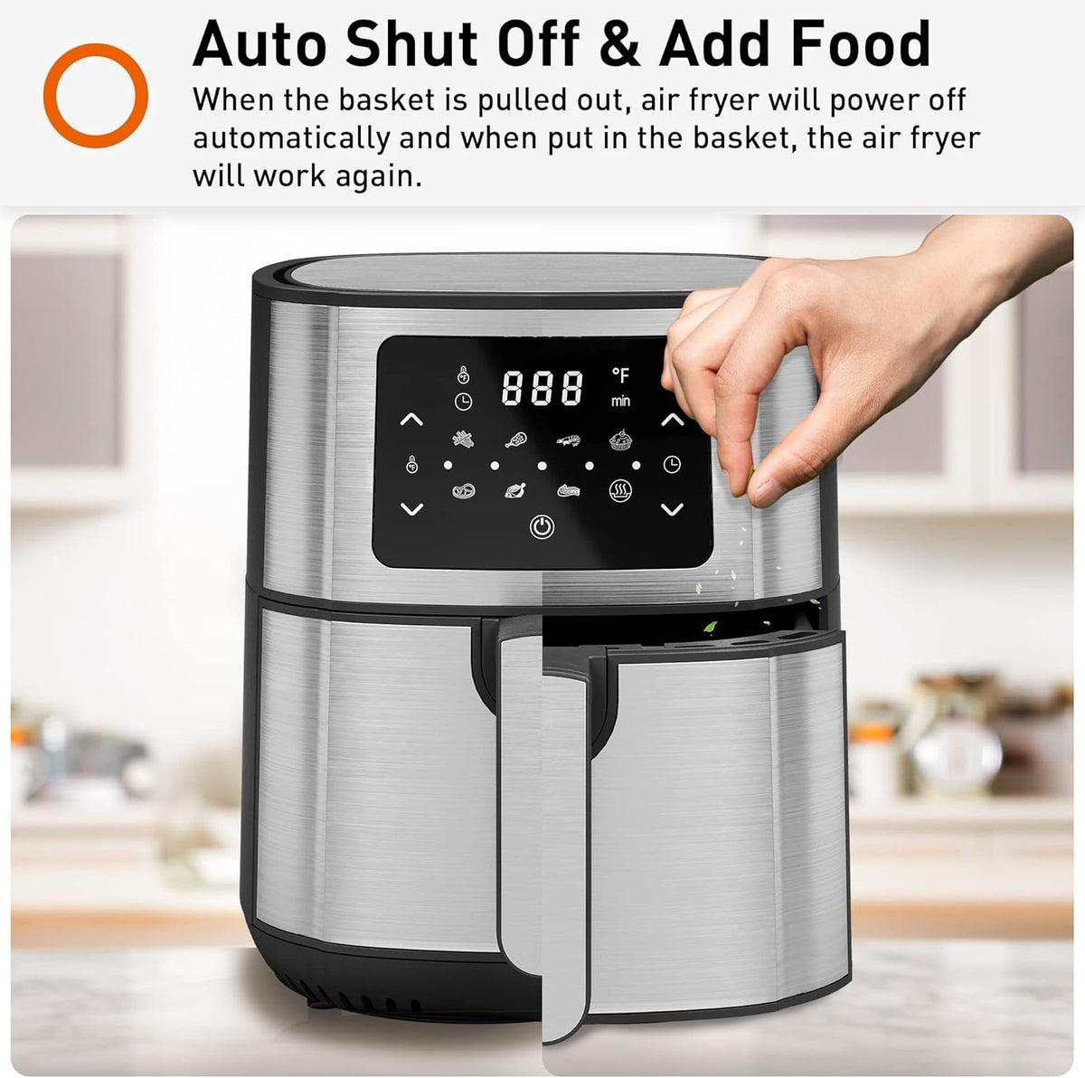 5.8Qt Air Fryer Toaster Oven with Cookbook and 4 Accessories R885