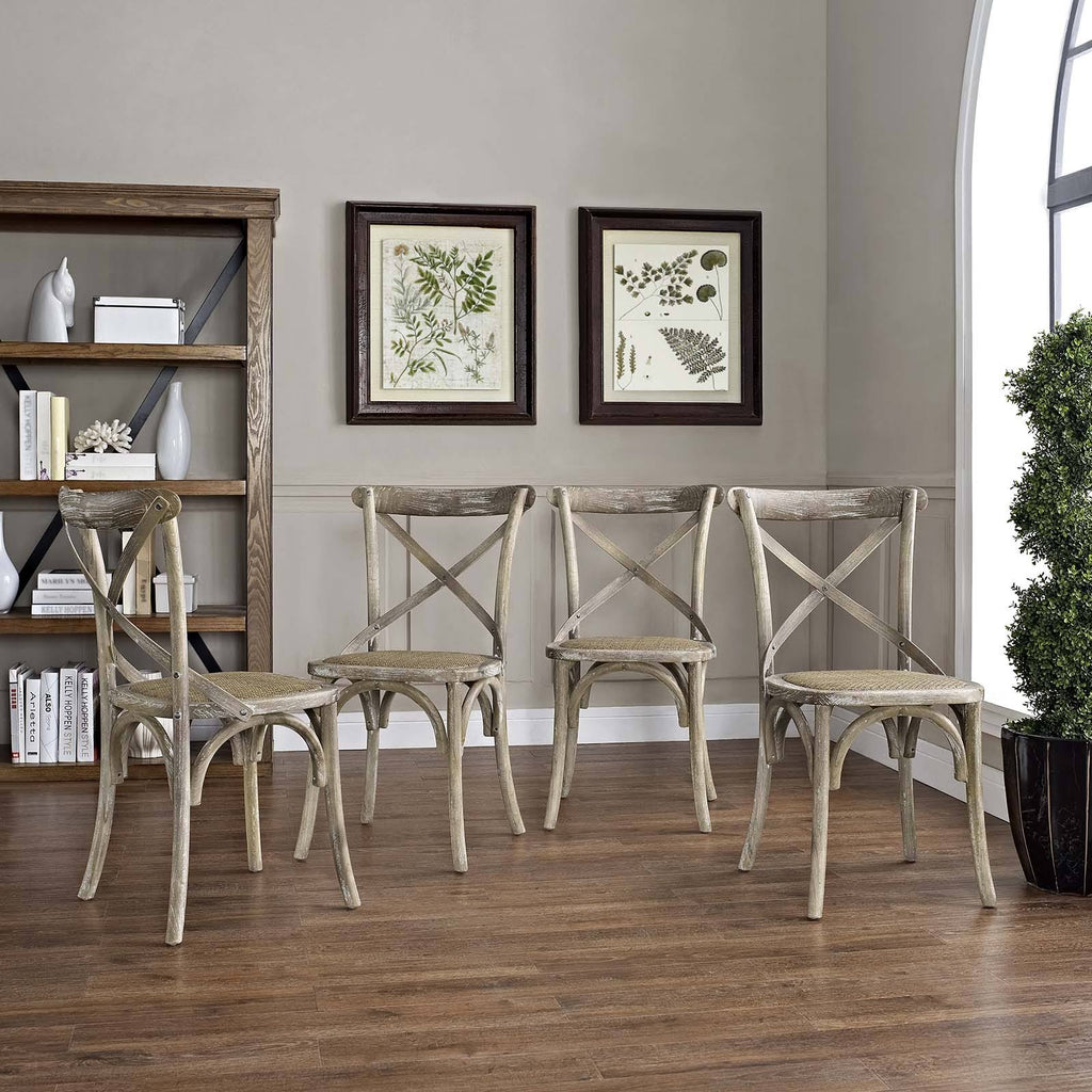 White Dining Side Chair Set of 4 J95401