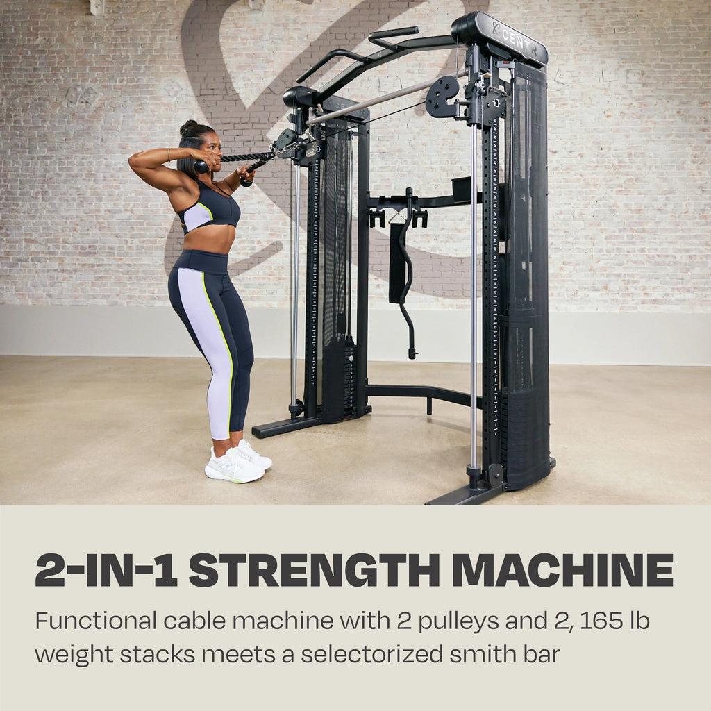 3 Home Gym Functional Trainer with Selectorized Smith Bar E38566
