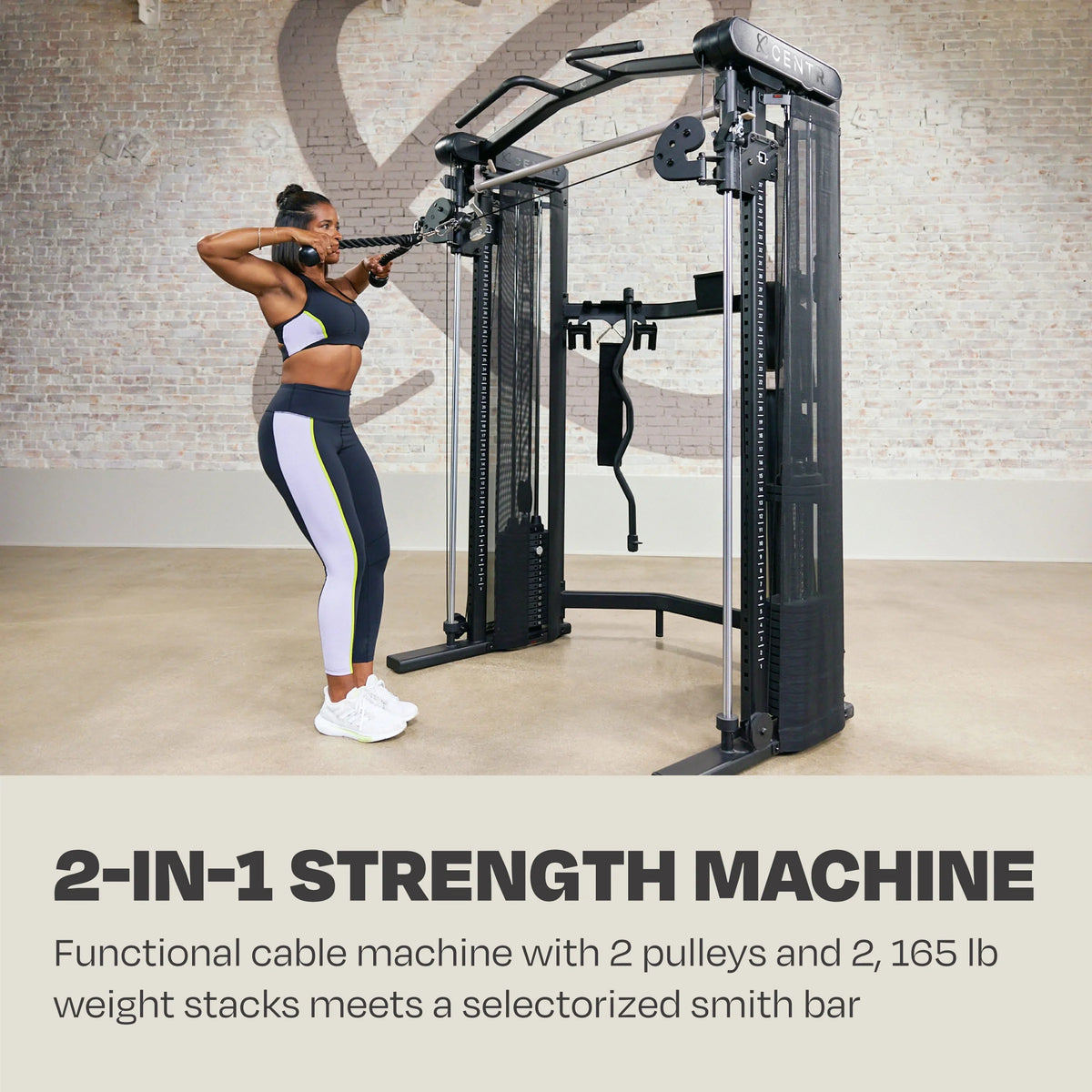 3 Home Gym Functional Trainer with Selectorized Smith Bar E38566