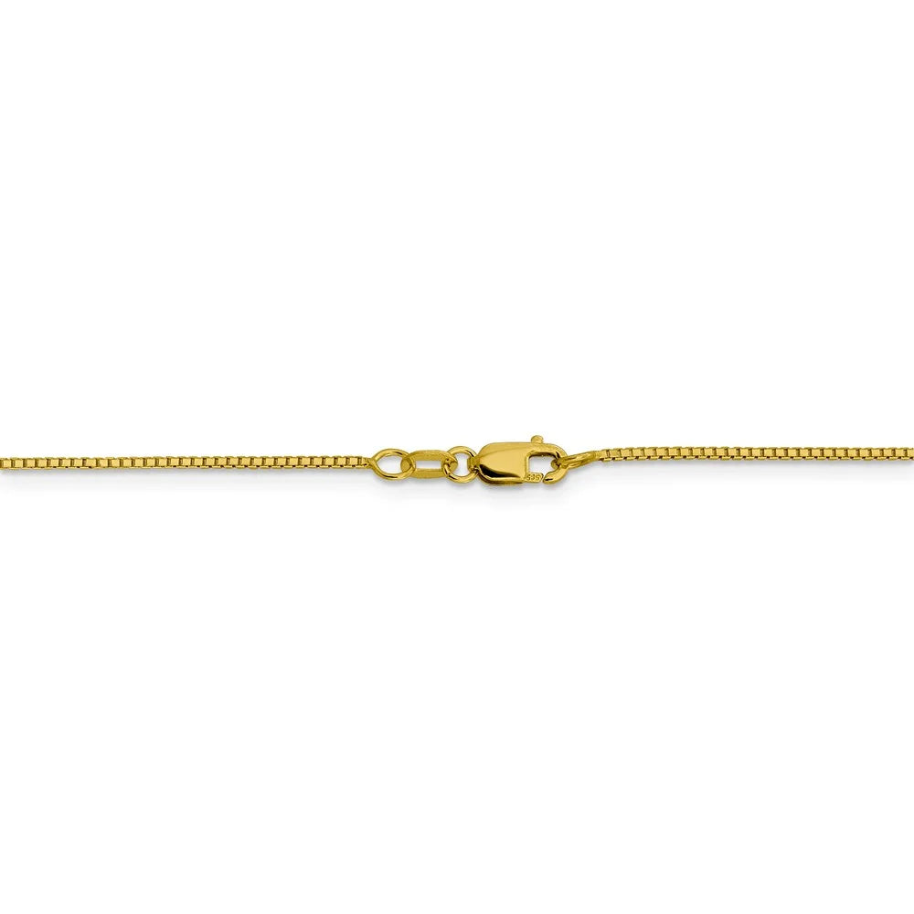 10kt Yellow Gold Octagonal Box Chain 20 inch Lobster Clasp Y610253