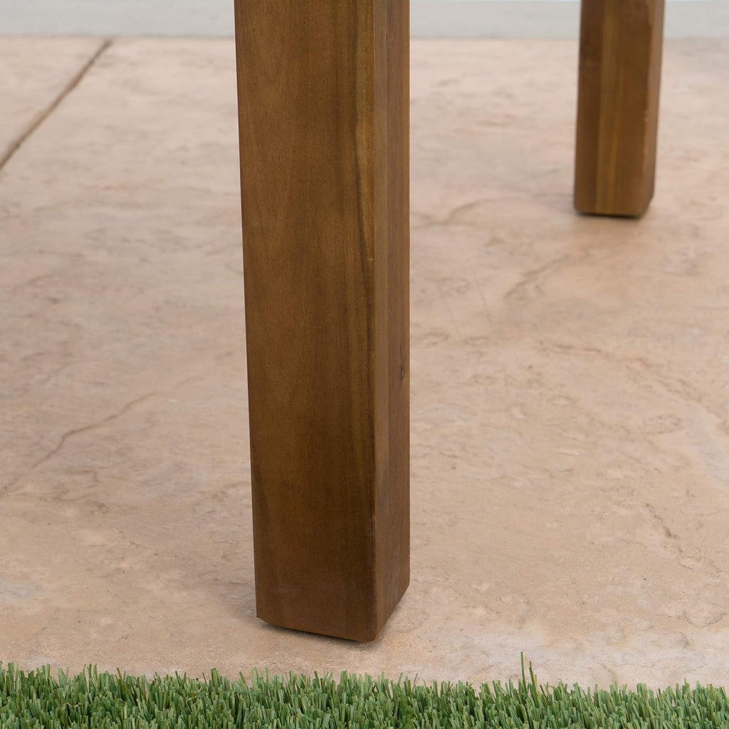 Teak Finish Acacia Wood Outdoor Dining Table I66048