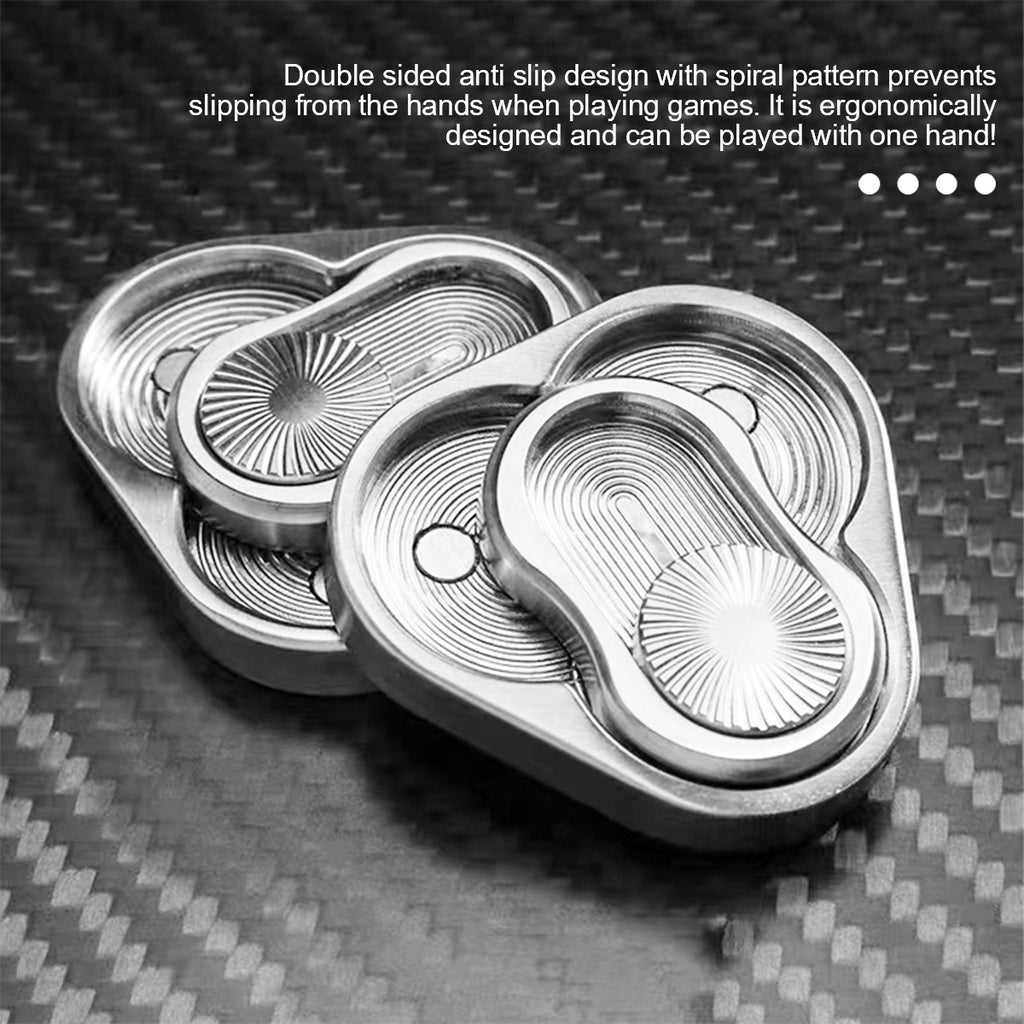 Rotary Push Toy Finger Spinner Stainless Steel Triangle Sensory Hand Toy K849