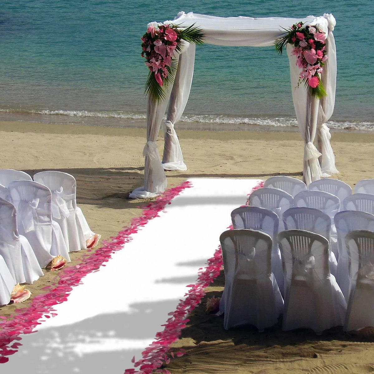 White Carpet Aisle Runner V5822