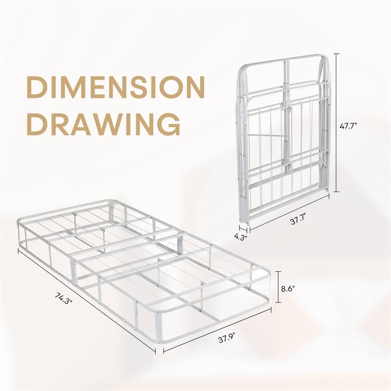 Twin Box Spring Metal Gray X8445