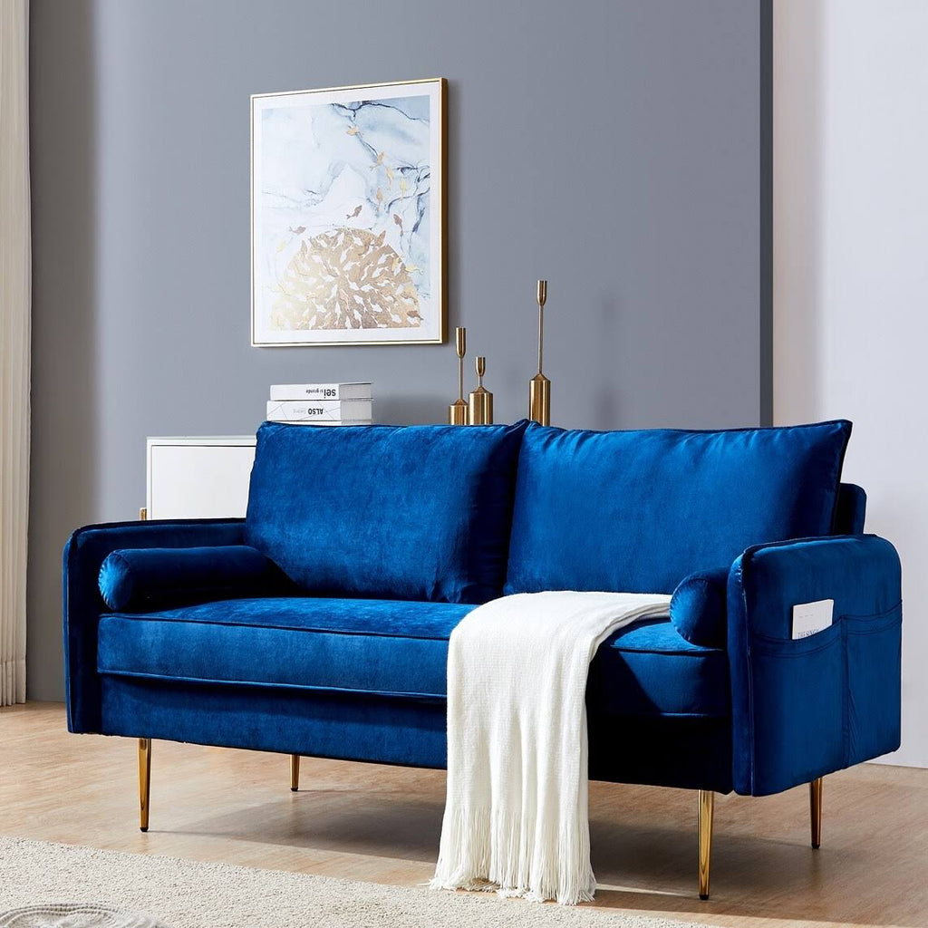 Blue Velvet Sofa V912