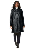 Leather Swing Coat Jacket Y521