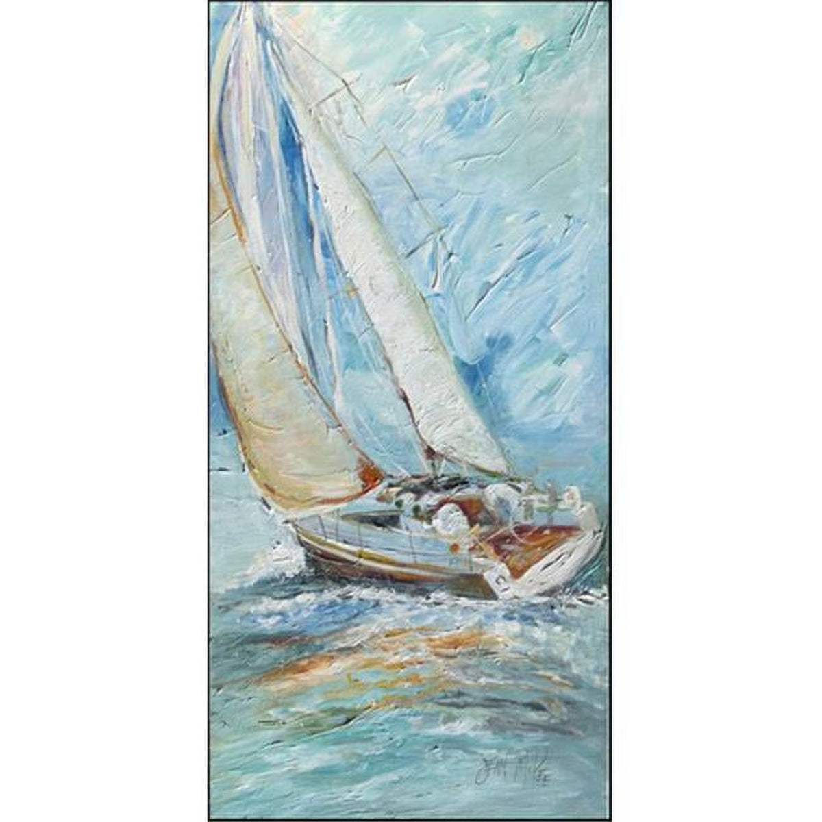 Aqua Boats Sailboats Runner Mat, 58 x 28 in. M2442