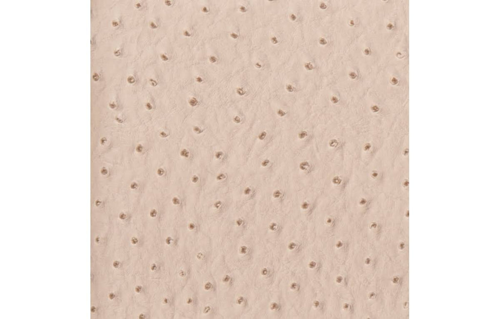 Cream Gold Faux Ostrich Ottoman H514