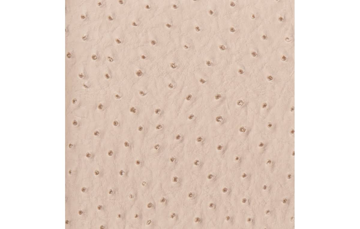 Cream Gold Faux Ostrich Ottoman H514