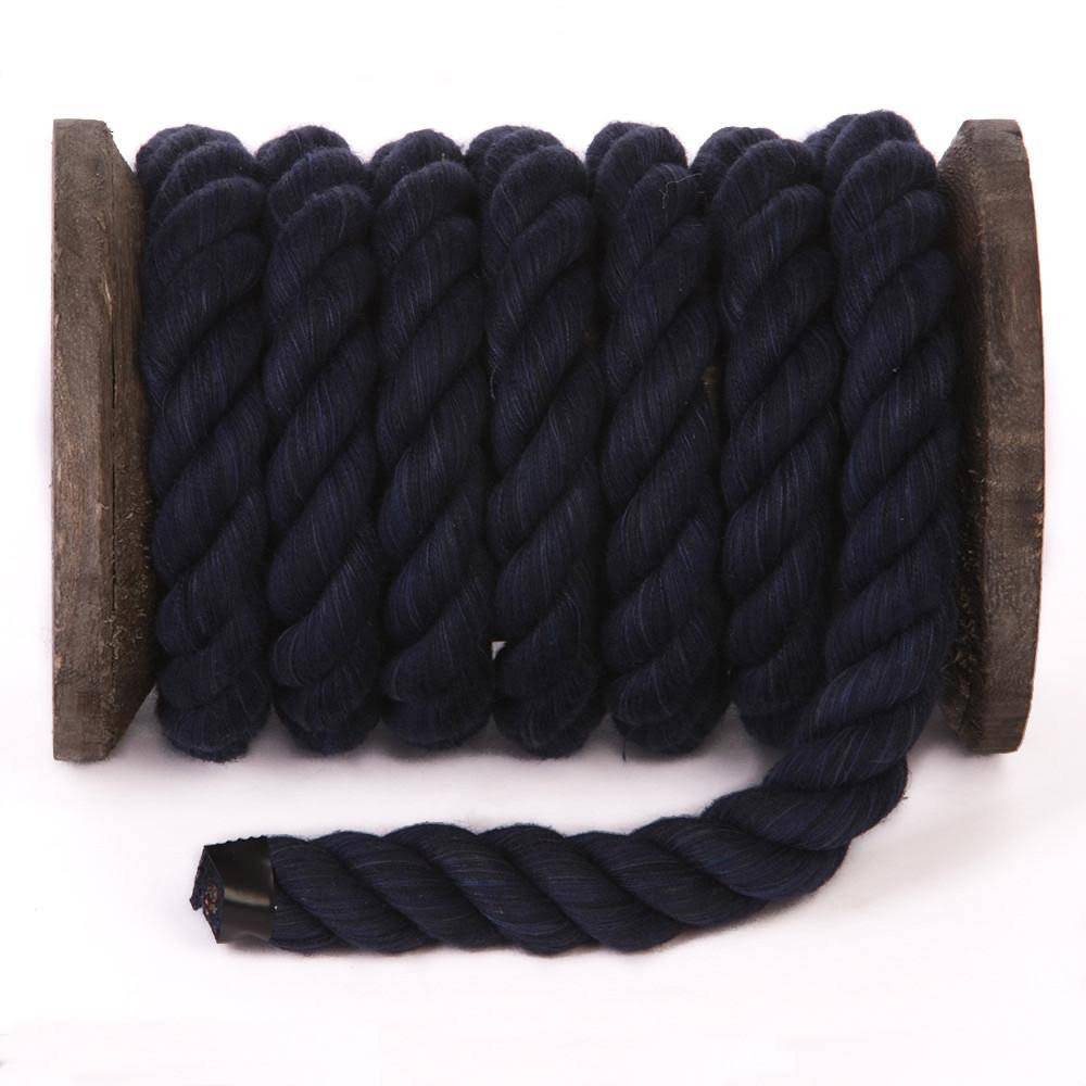 Navy Blue Twisted Cotton Rope, 3/8-Inch x 1000-feet X62820