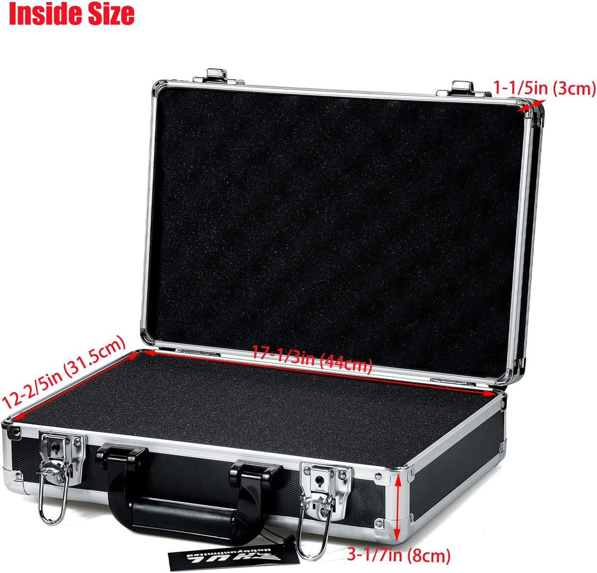 18in Two-Tone Aluminum Case with Pluck Foam Interior, Pack of 2 D927881