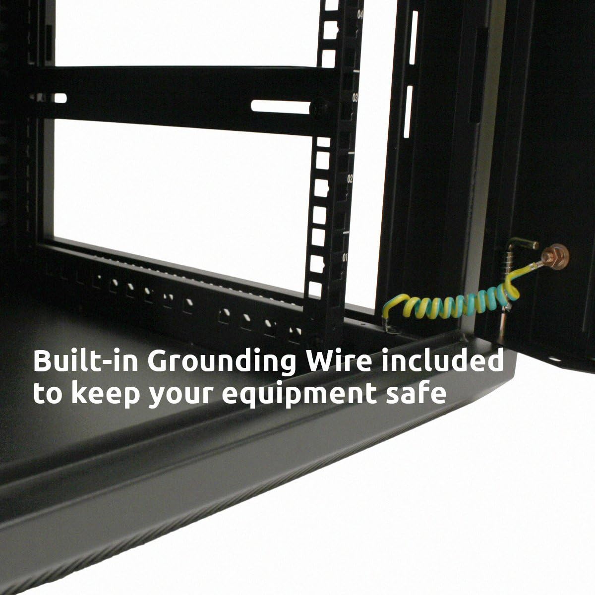 6U Wall-Mount Network Cabinet Enclosure, 600mm Depth, Hinged Back, Swing Gate Server Cabinet, Locks, Reversible Glass Front Door, 2 Fans X6599