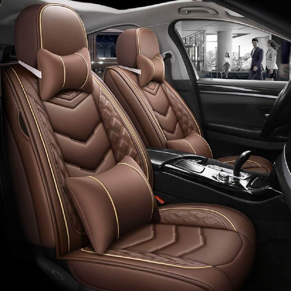 Black PU Leather Car Seat Cover 5-Seater J95968