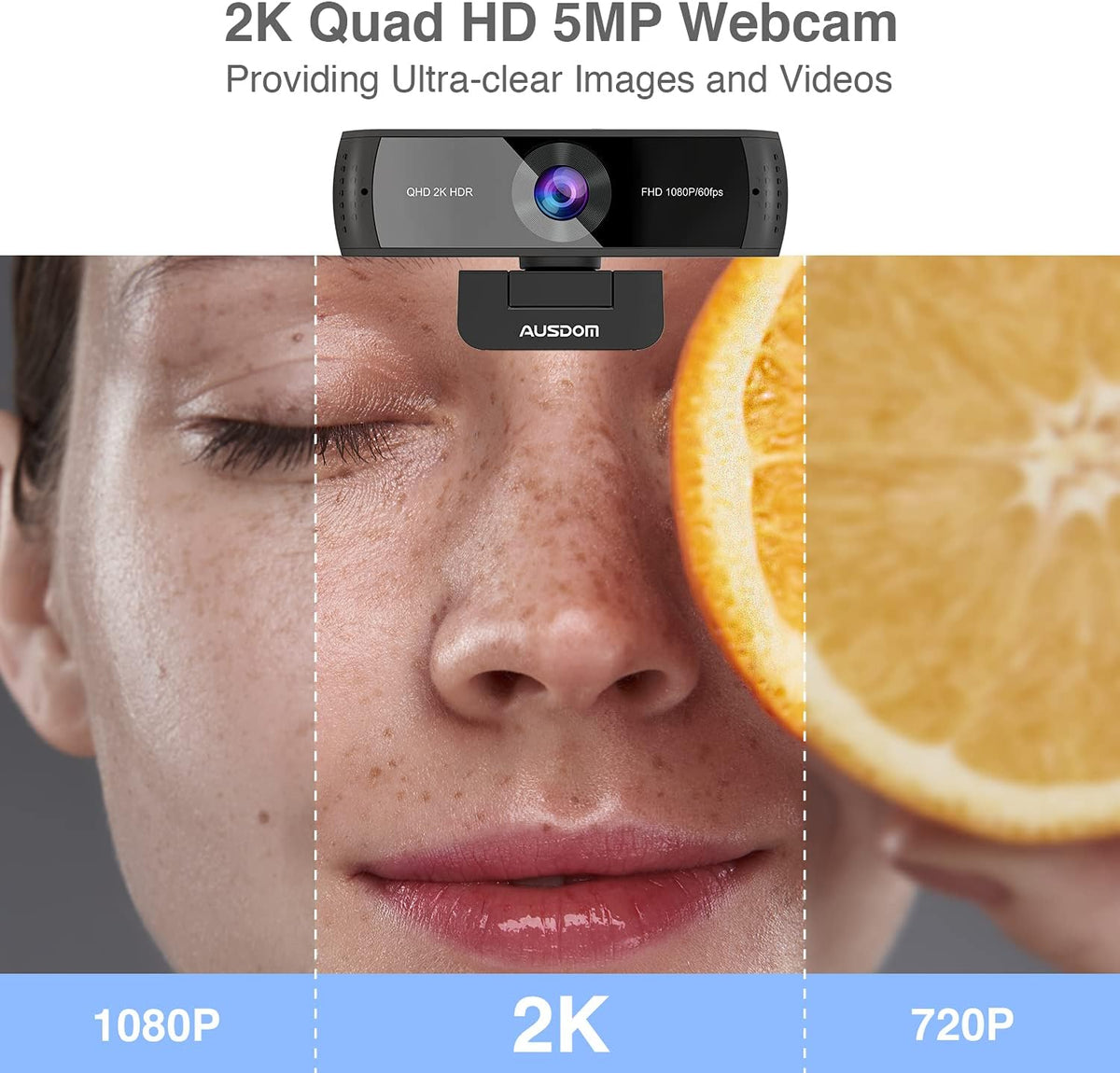 2K QHD Autofocus Webcam with Dual Noise Cancelling Microphones C6255