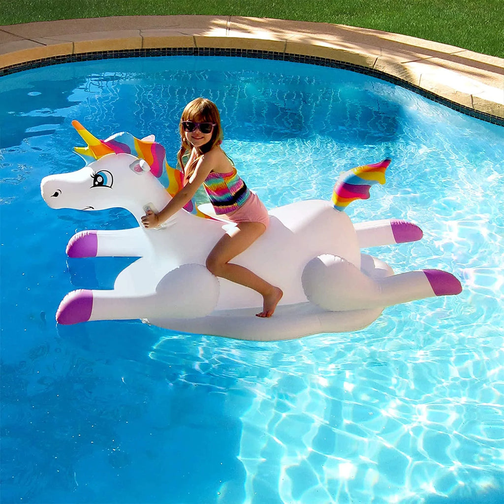 Rainbow Unicorn Inflatable Pool Float G9359