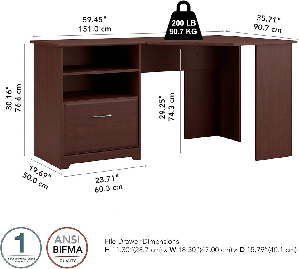 Corner Desk with Storage D57992