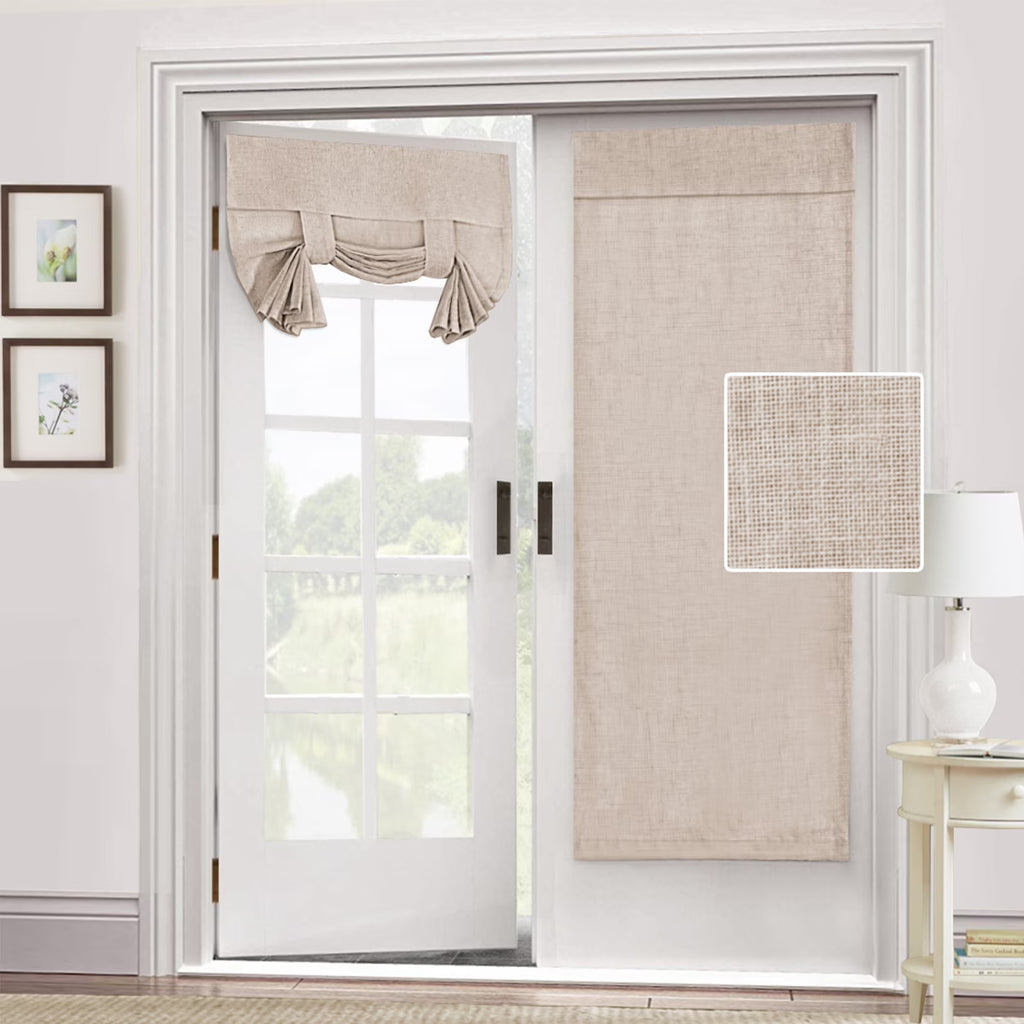 Linen Tie Curtains, Thermal Blackout Panels J28816
