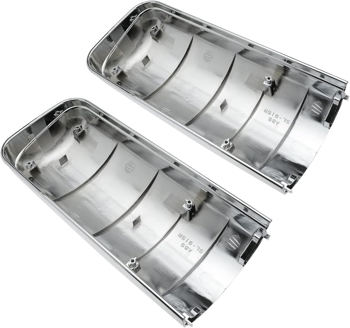 Chrome Door Mirror Cover Pair for Freightliner Cascadia Trucks 2008-2015 F605