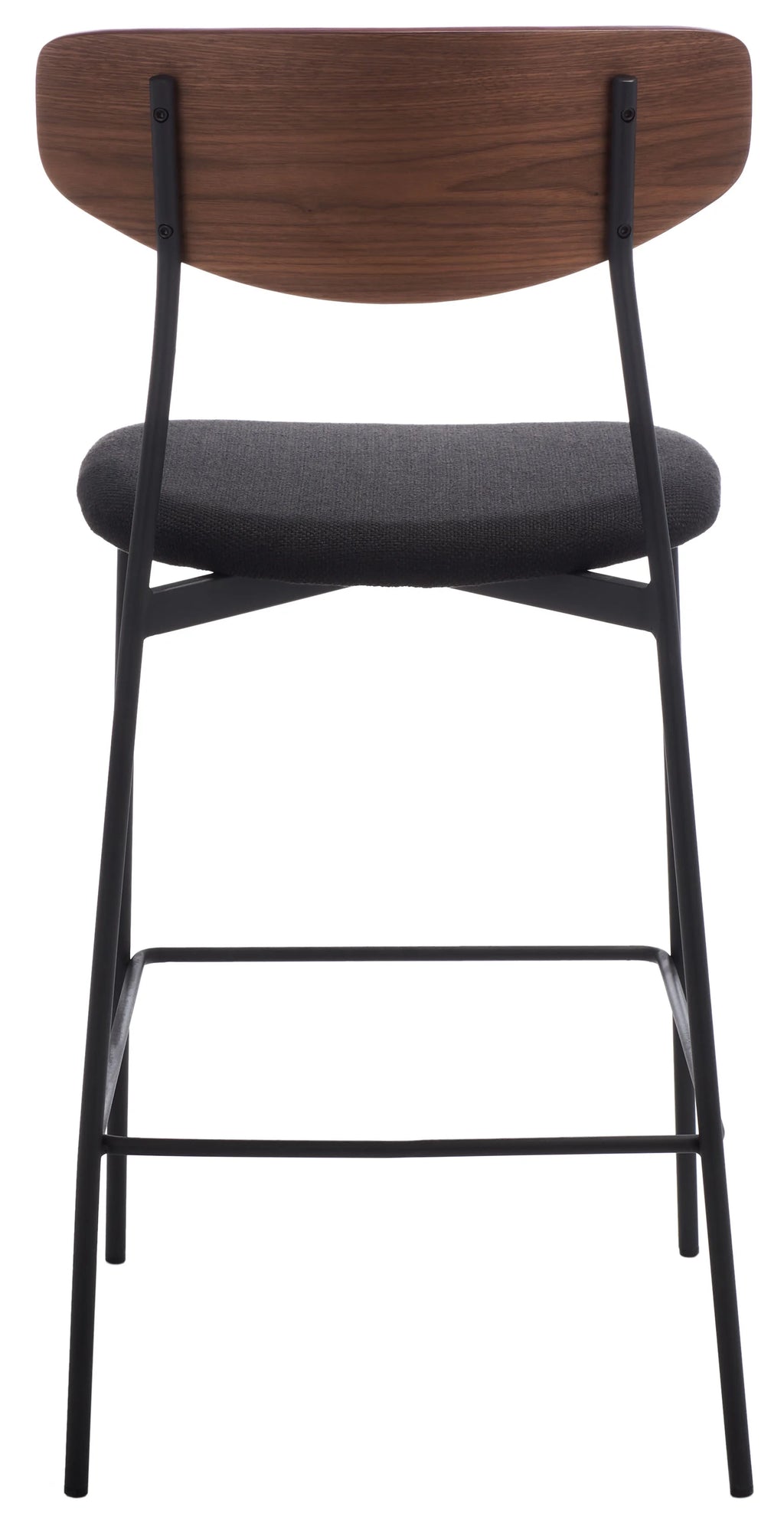 Walnut/Black Scandinavian Counter Stool C7187