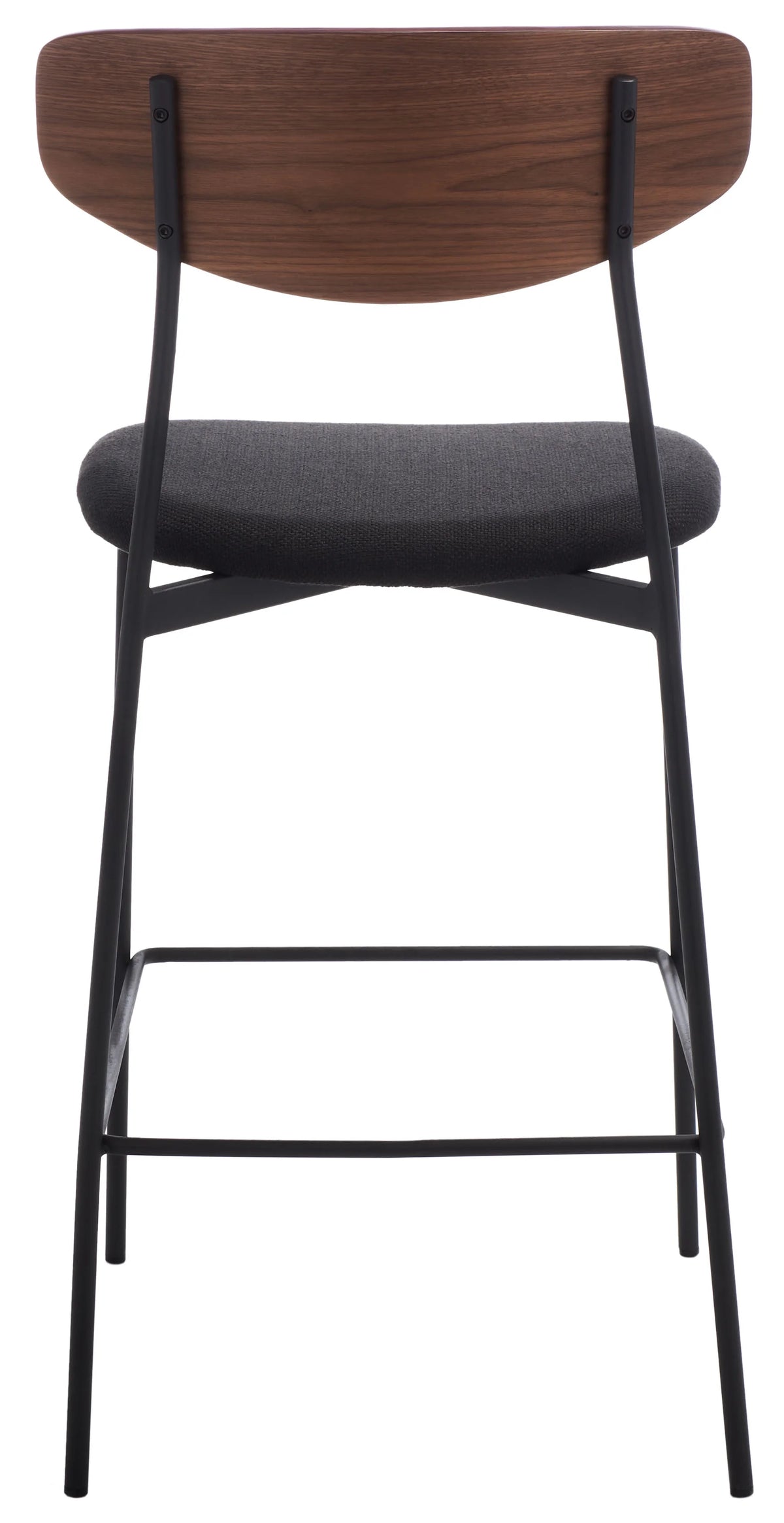 Walnut/Black Scandinavian Counter Stool C7187