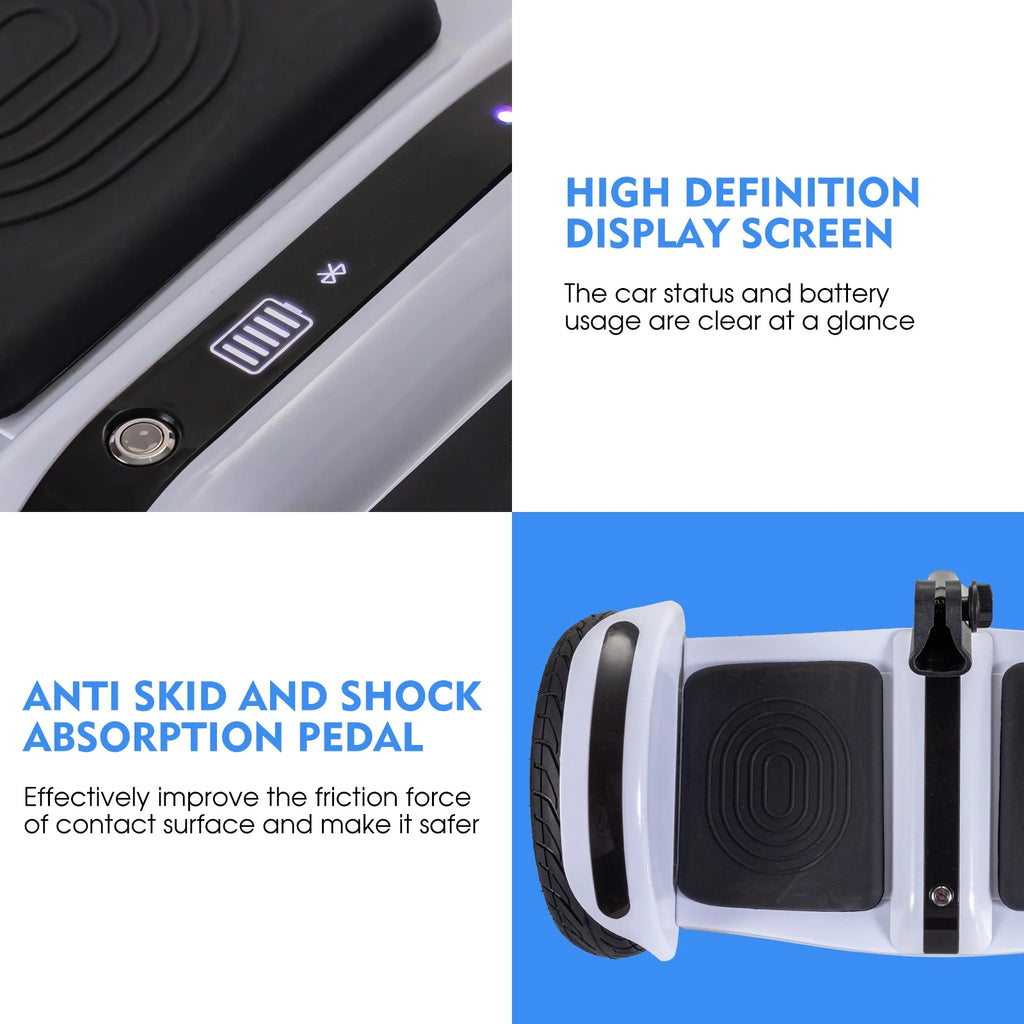 Black Self-Balancing Electric Scooter with 10 In. Tires Y807390