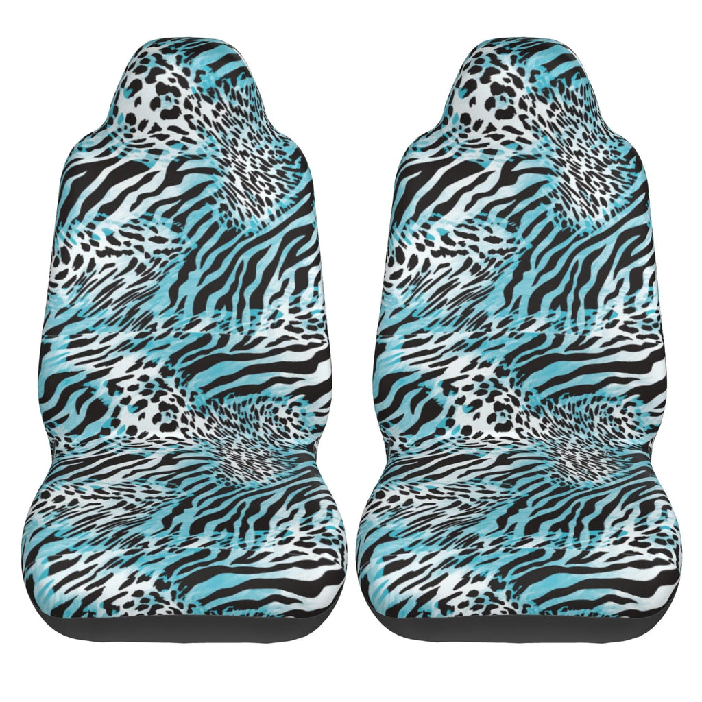 Zebra Leopard Print Car Seat Covers 2 Pack T383