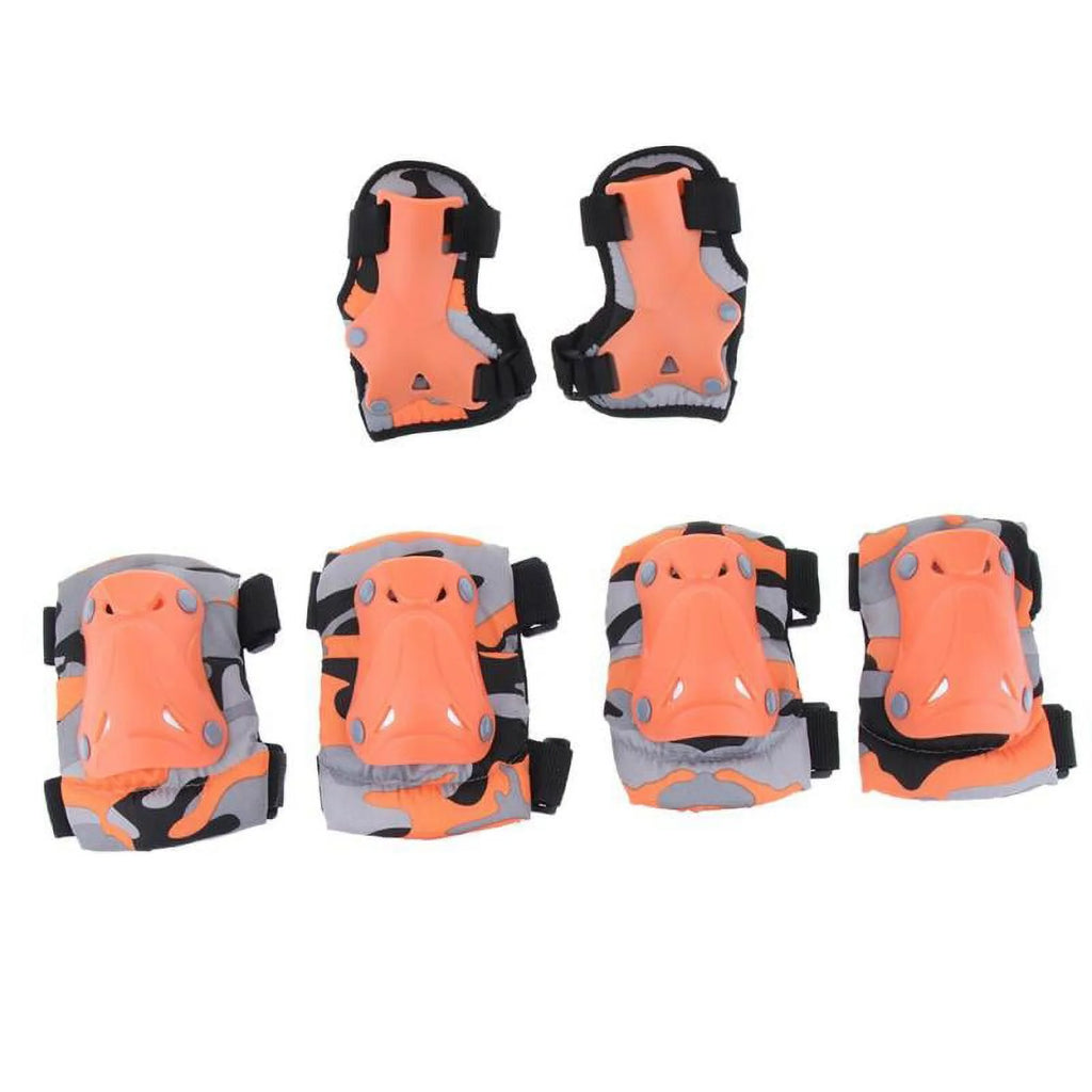 Orange Knee Elbow Hand Pads Set Z12474