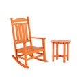 Orange Outdoor Rocking Chair with Round Side Table G11117