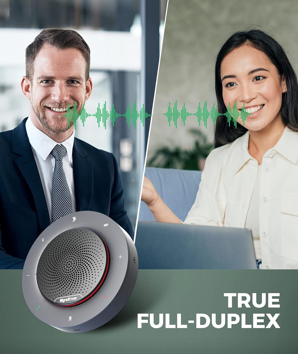 Portable USB & Bluetooth Conference Speaker with 4 Noise-canceling Mics S715