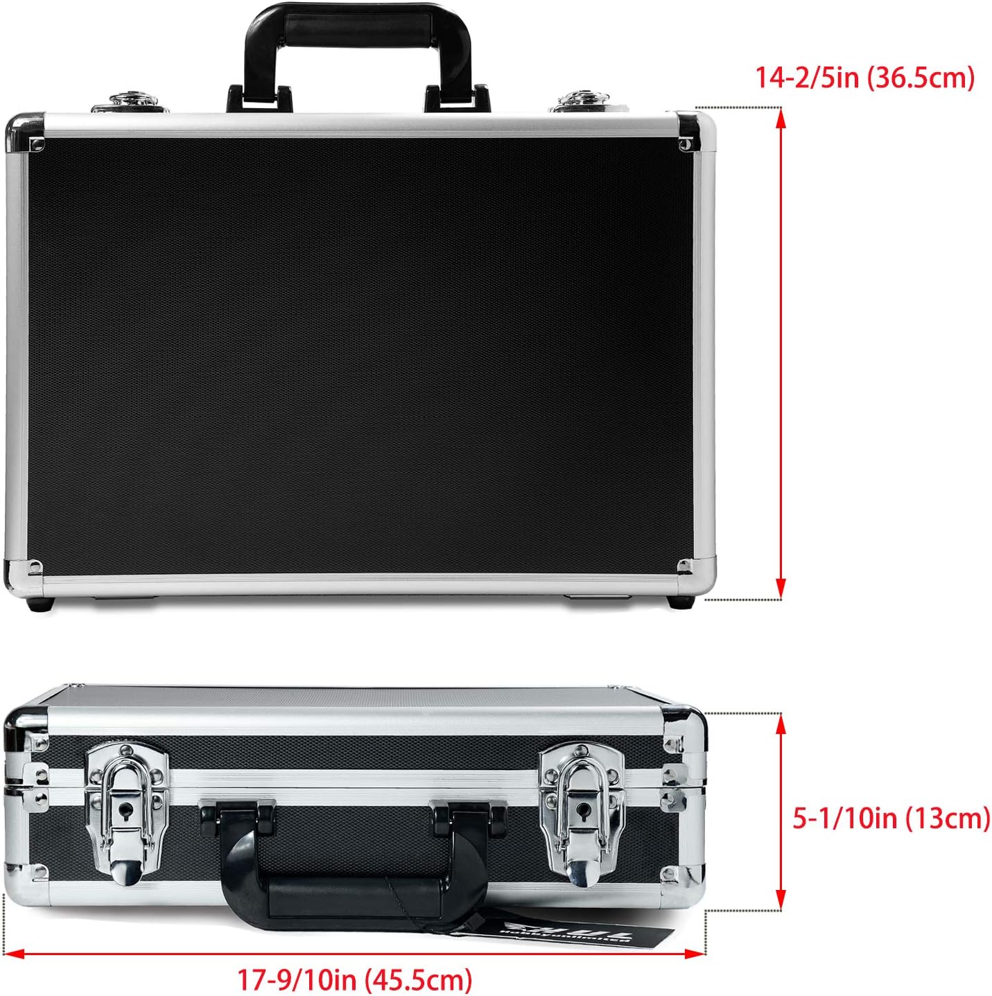 18in Two-Tone Aluminum Case with Pluck Foam Interior, Pack of 2 D927881